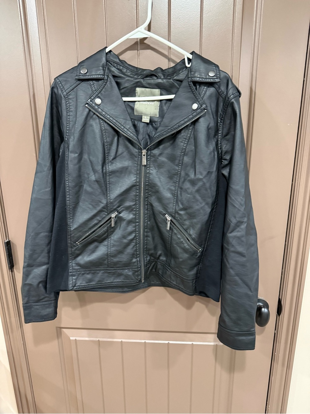 Maurices Black Moto Jacket Size Large